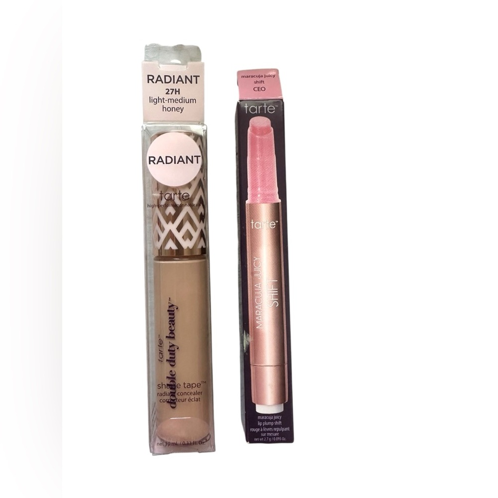 Tarte Shape Tape Radiant 27H Concealer - LIGHT MEDIUM HONEY & Lip plump CEO
